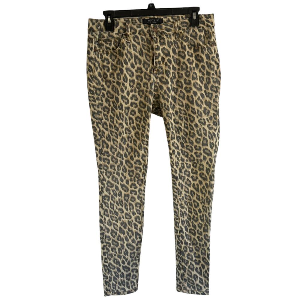 Judy Blue Jeans Size 7/28 Leopard Print Skinny Stretch Denim Animal Los Angeles
